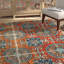 Tapis géométrique orange / bleu / brun Eddins-19498913