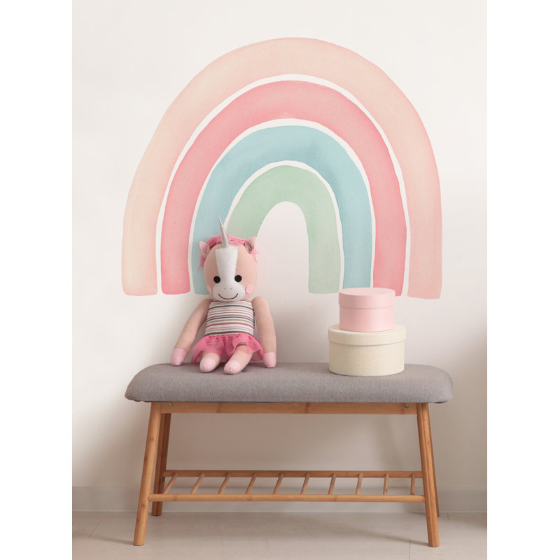 Adhésif décoratif arc-en-ciel, Corail, H 39 po x l 48 po