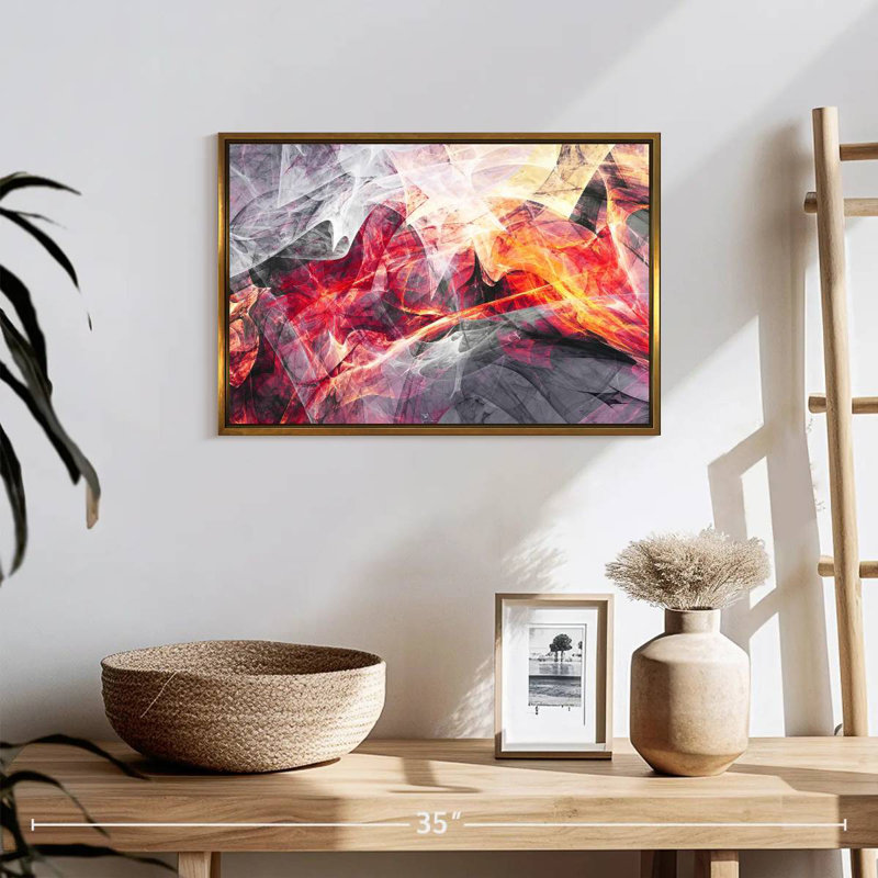 Lohan, le feu à l'intérieur, Cadre flottant doré, 25 po x 17 po