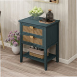 2 Drawer Side table,Naturel Rattan,End table,Side table,End table,Nightstand