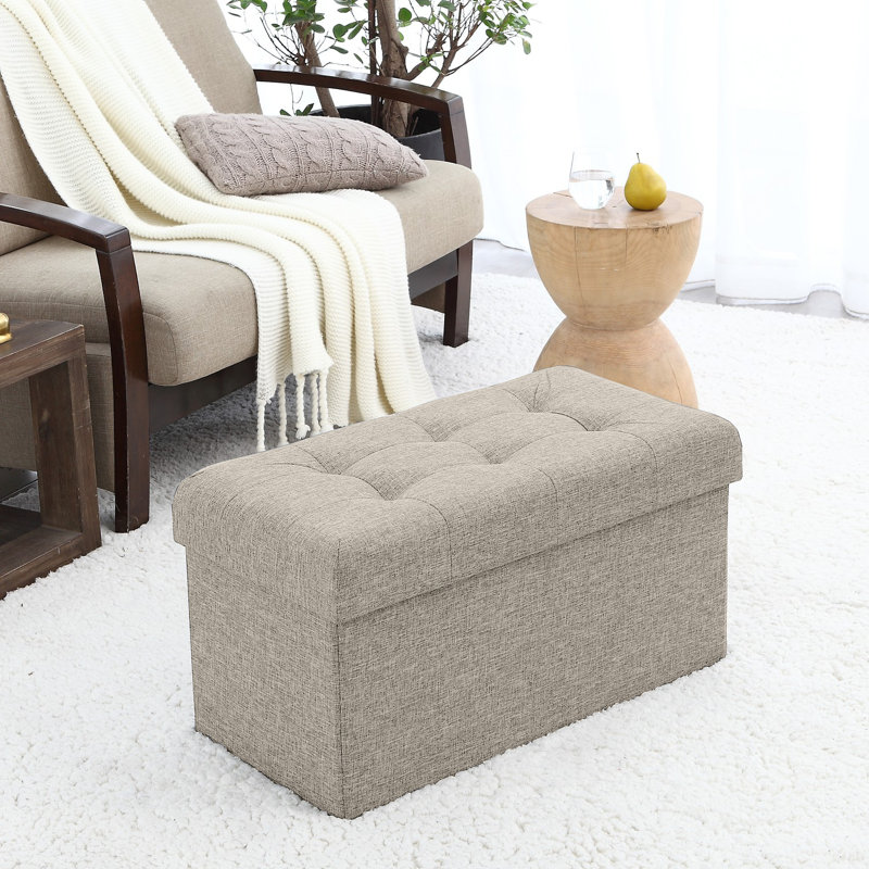 Foronda Upholstered Ottoman, Beige