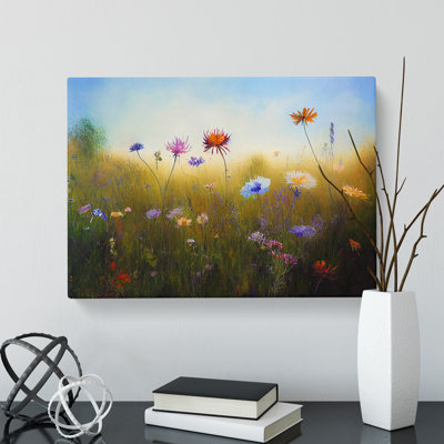 Stunning Wildflowers Floral - Wrapped Canvas