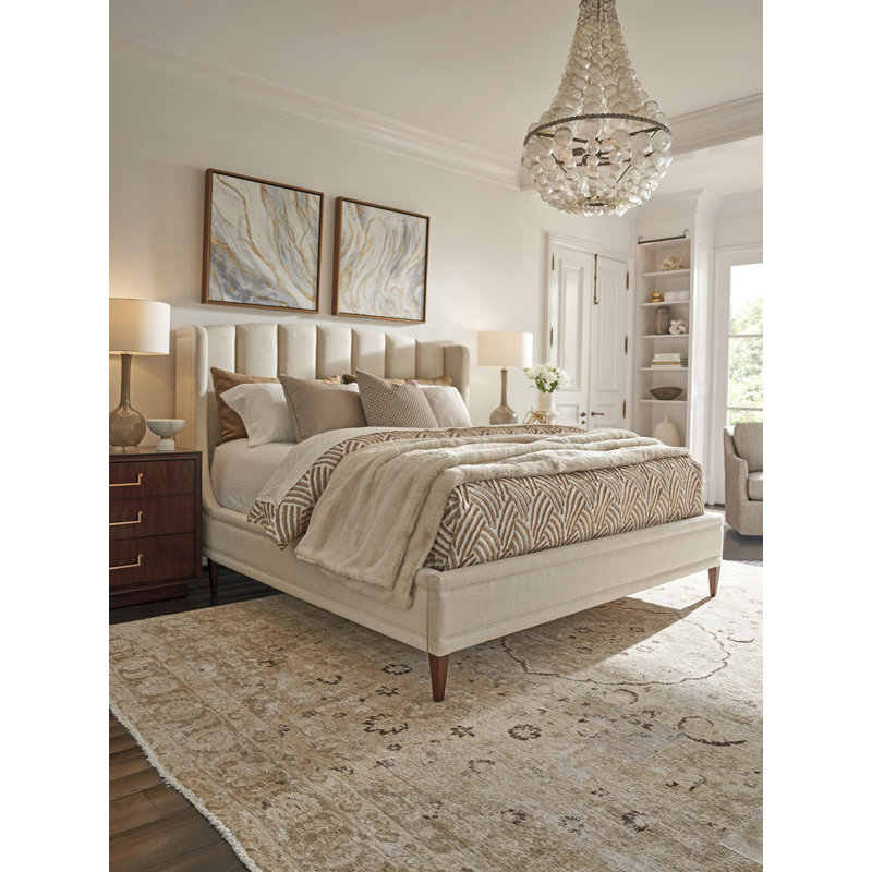 Rendezvous Upholstered Wingback Bed, Queen