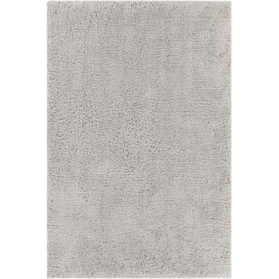Debbie Authentic Hand-Woven Gray Polyester Shag Area Rug
