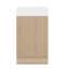 Meuble-lavabo de 18,6 po avec lavabo - armoire avec tablette double couche, porte-papier hygiénique, porte à fermeture en douceur silencieuse et option de montage gauche / droite-22945052
