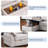 Aurora 91.5 " Reversible Chenille Upholstered Sleeper Sofa Bed with Storage Chaise-2015726451