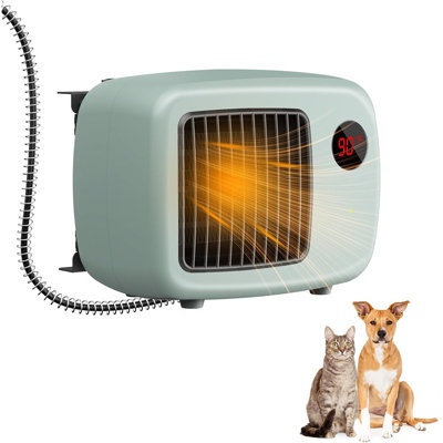 600W Dog House Heater,Anti-Bite Cord Heated Dog House,Wall-Mount...