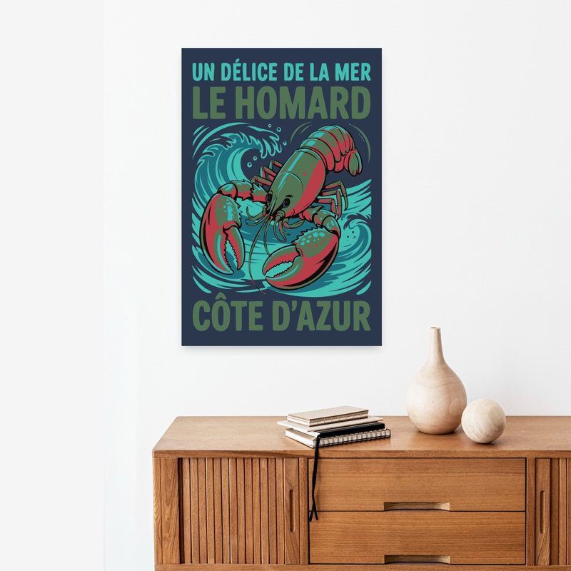 Lobster Caate D'azur, 24" H x 16" W