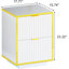 Ensemble de lit plateforme intelligent en cuir avec table de chevet moderne à DEL 2 pièces - Ensemble de chambre à coucher lumineuse 3 pièces-601107804-601107802