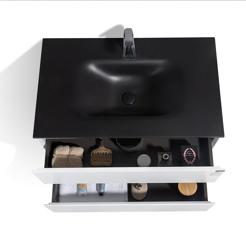 Emily 33.85'' Single Bathroom Vanity with Quartz Top