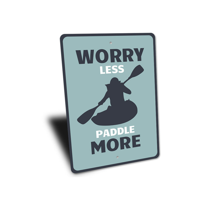 Plaque en aluminium Kayak Lover, H 18 po x l 12 po x P 0,06 po