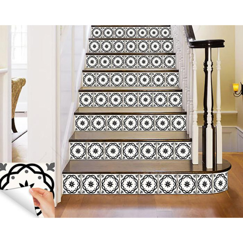 Carreau de terrain auto-adhésif en vinyle 5 po x 5 po
