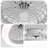 18 Inch Enclosed Ceiling Fan With Light And Remote, Flush Mount Bladeless Modern Low Profile Ceiling Fan For Bedroom Kitchen Dining Room