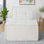 Fauteuil à billes modulaire en sherpa beige - Mousse à mémoire de forme moelleuse, sans accoudoirs