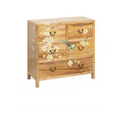 Hand-Painted Porch Cabinets Solid Wood Accent Chest