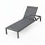 Chaise longue d'extérieur avec structure en aluminium durable réglable à 5 niveaux et filet en textilène-610249759