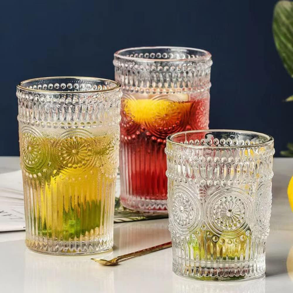 Dakota Fields Drinking Glasses Set , Vintage Drinking Glasses, Colored Glassware Drinking | Wayfair
