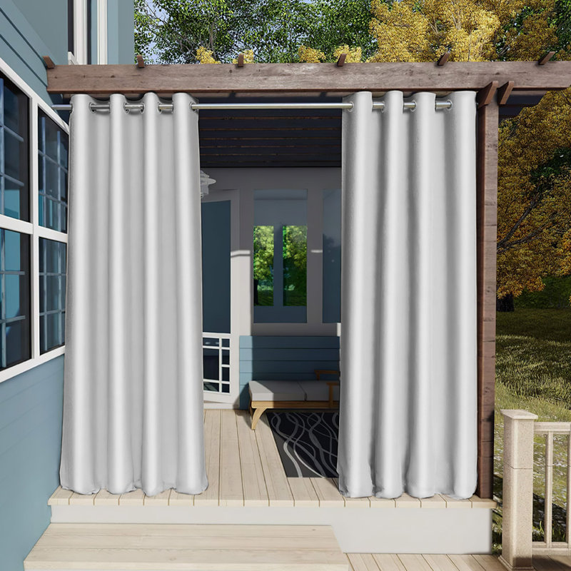 Blackout Curtain Single Panel, Grey, 132cm Width x 274cm Drop