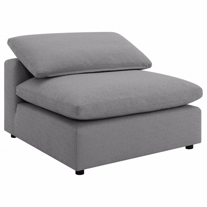 Fauteuil d'appoint rembourré en tissu Grey Boucle
