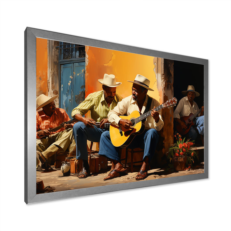 Cuba Tropical Rhythms sur impression sur toile, H 12 po x l 20 po x P 1 po, Cadre simple argenté