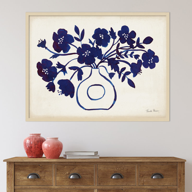«Modern Blue» par Farida Zaman - Cadre photo unique, impression, H 31 po x l 41 po x P 1 po, Brun