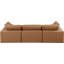 Canapé modulaire 120 po à accoudoirs carrés en similicuir-87149789