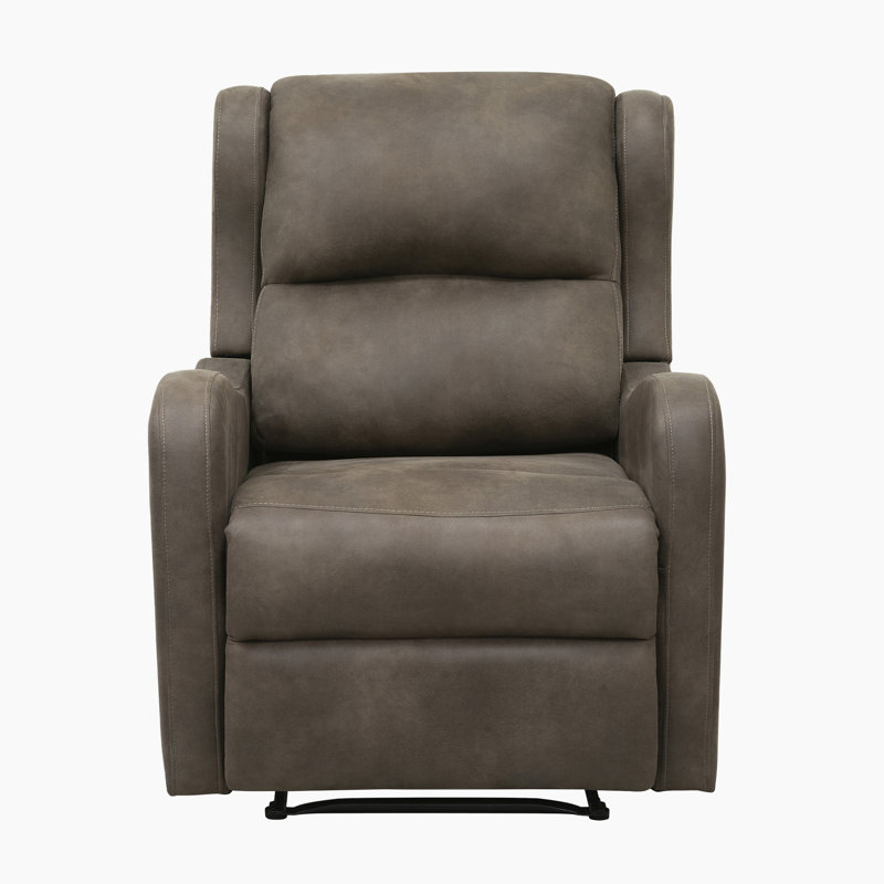 Norihisa 30" Modern & Contemporary Microfiber Reclining Chair with Tab Pull Recline, Pocket Coil Seating & Solid Wood Frame