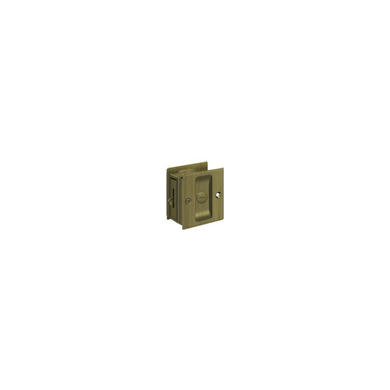 Brass Pocket Door Hardware, Antique Brass