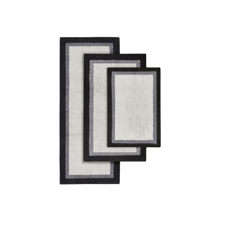 Amherst Cotton Tufted Bath Rug, Black, 27" W x 45" L