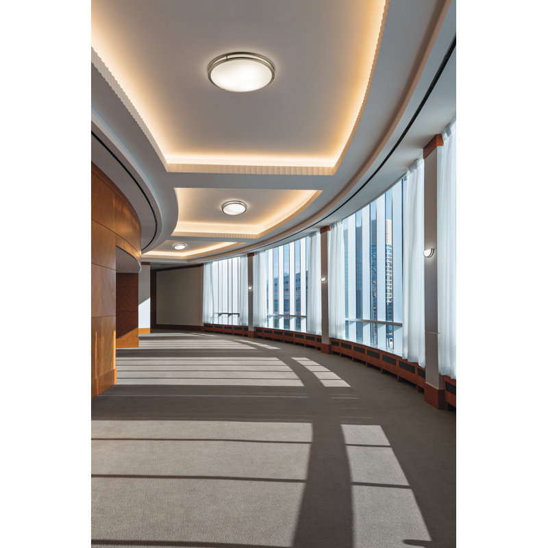 Acrylic LED Flush Mount, Brushed Nickel