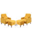 Upholstered Armchair with Footstool-709766312