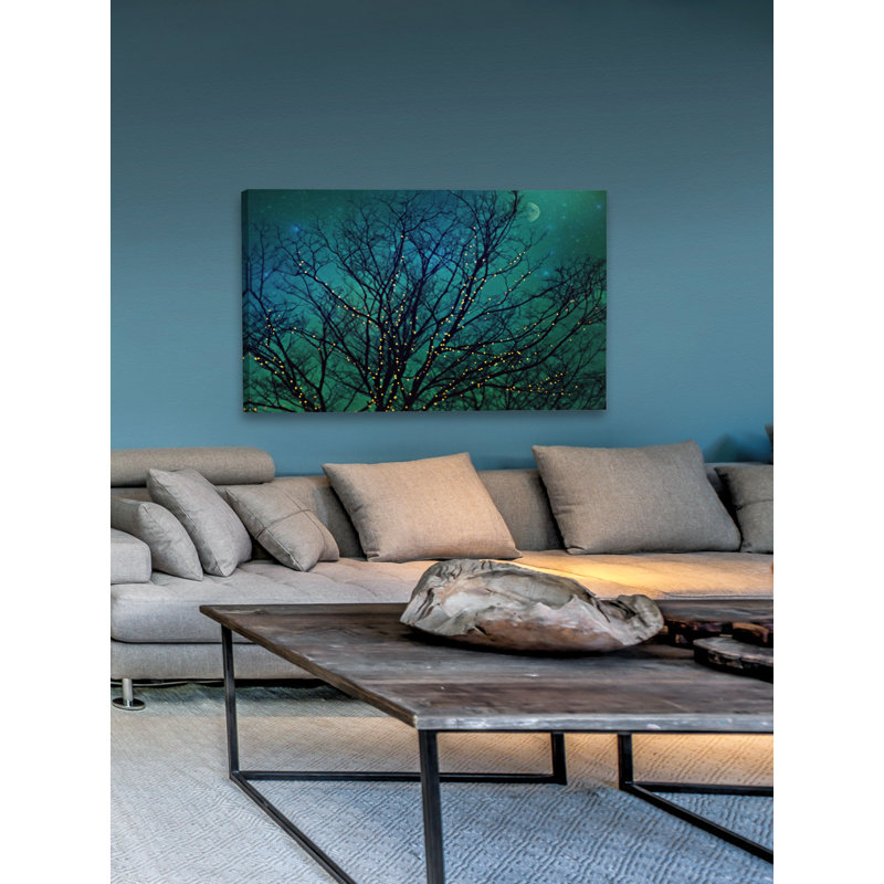" Magical Night " by Sylvia Cook, 12" H x 16" W x 1.5" D