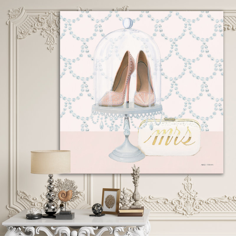 «Fashion and Glam Shoes I», reproduction d'art sur toile tendue, H 46 po x l 46 po x P 1,5 po