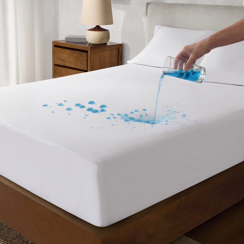 Protège-matelas en microfibre gaufré Sleep Advantage® de Nanobionic® - blanc, King