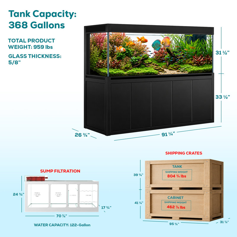 Aquarium rectangulaire 394 gallons
