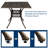 Daytron Square Metal Outdoor Dining Table With Umbrella Hole , 35.4'' in. W 35.4'' in. D