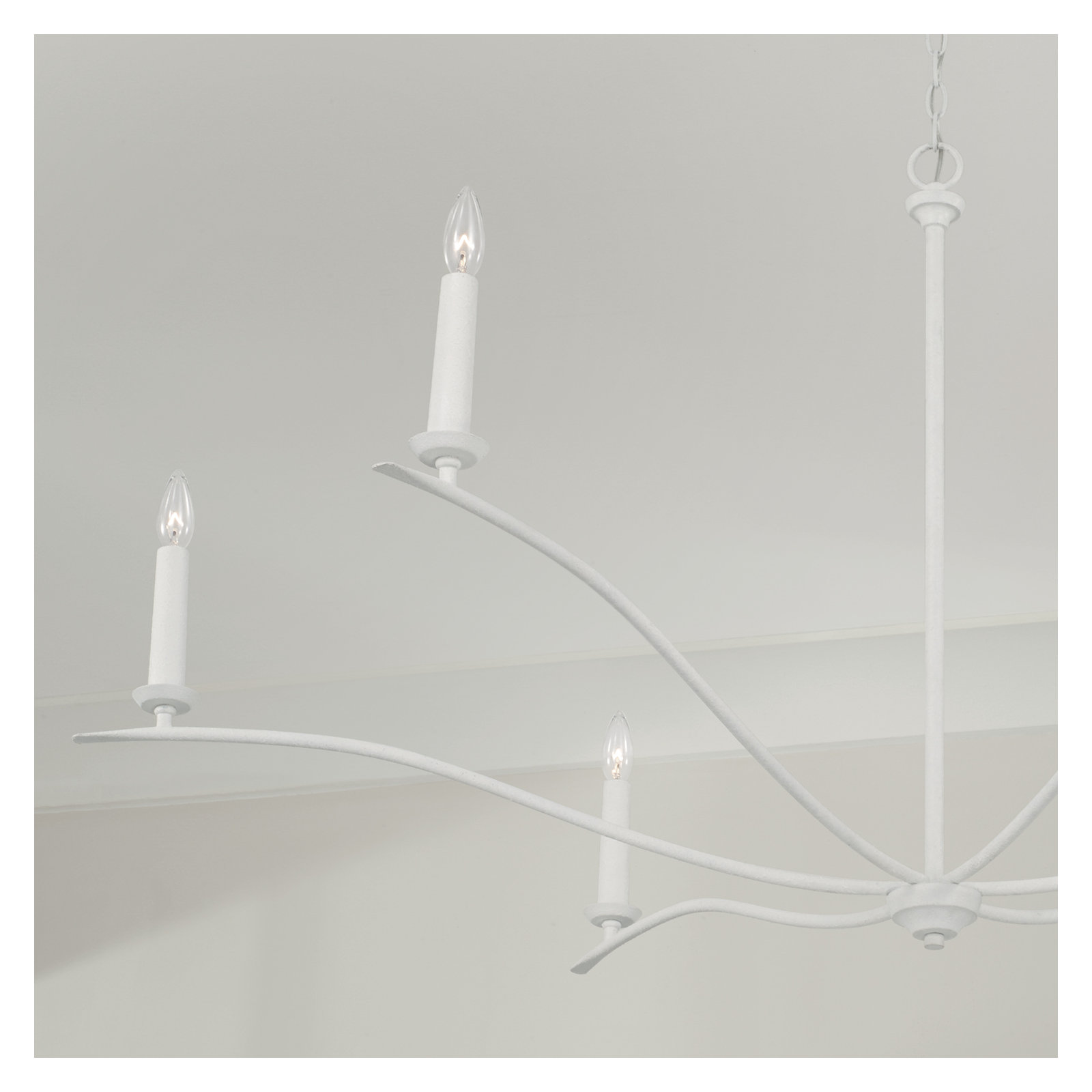 Ensley 6 - Light Dimmable Chandelier, Textured White