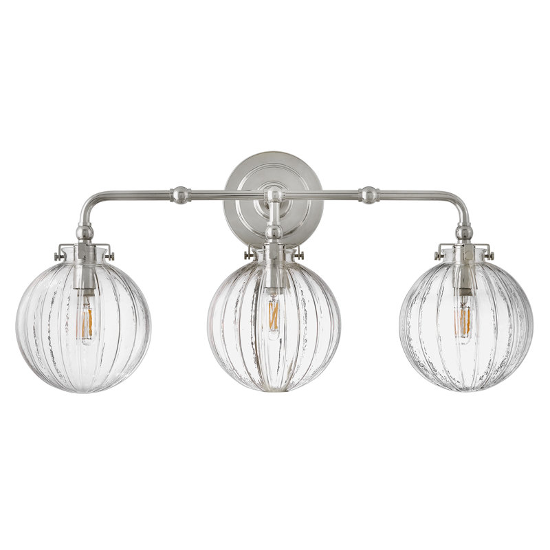 Hinkley Helene Medium Three Light Vanity, Polished Nickel