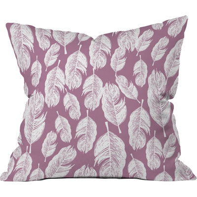 Feather Fun Polyester Throw Pillow