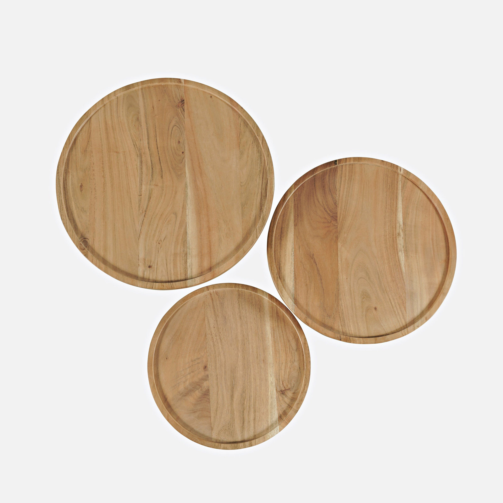 Jean 18" Acacia Nesting End Tables, Natural