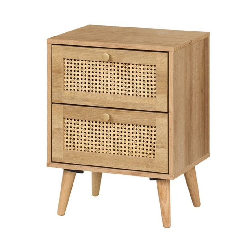 Manila 2 Door Wardrobe 3 Piece Bedroom Set, Oak