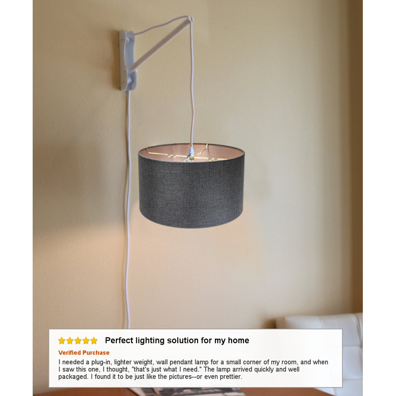 Bras pivotant à 2 lumières St Philips Marsh, Gris granite, H 18 po x l 18 po x P 10 po