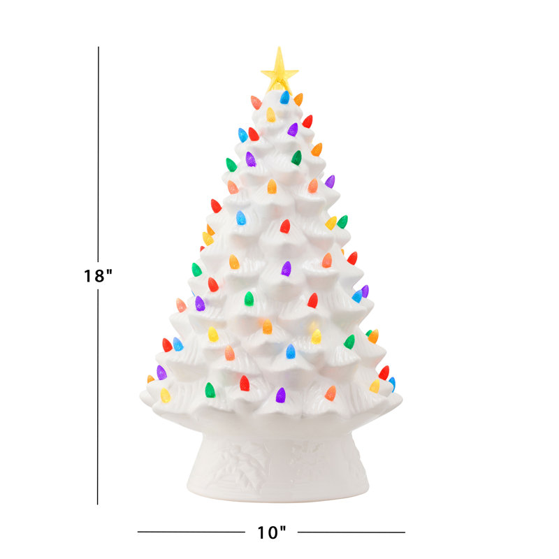 18" Nostalgic Ceramic Tree, White