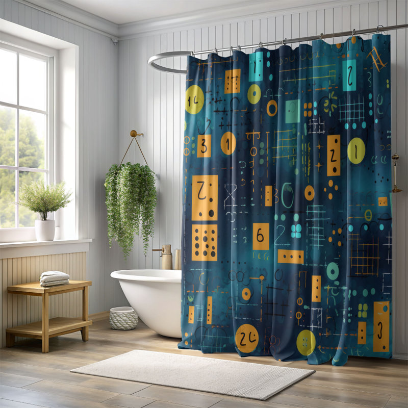 Rideau de douche Ibtihaj, H 74 po x l 71 po