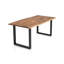 Alam Acacia Solid Wood Top Metal Base Dining Table-64316936