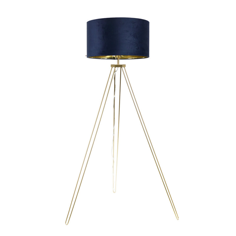 Agustiniano 141cm Polished Traditional Floor Lamp, Yes, Blue