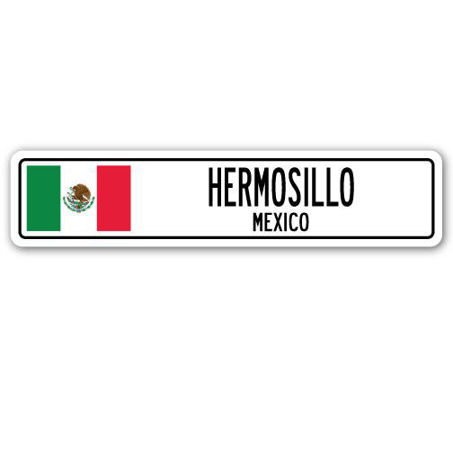 Panneau de signalisation en aluminium Hermosillo, Mexique, H 7 po x l 30 po x P 1 po