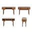 Petit bureau d'écriture et meuble-lavabo en bois 51 po avec rangement et portes coulissantes-107965067