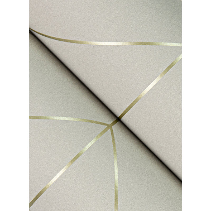 Hannah Geometric Wallpaper Roll, Light Gray