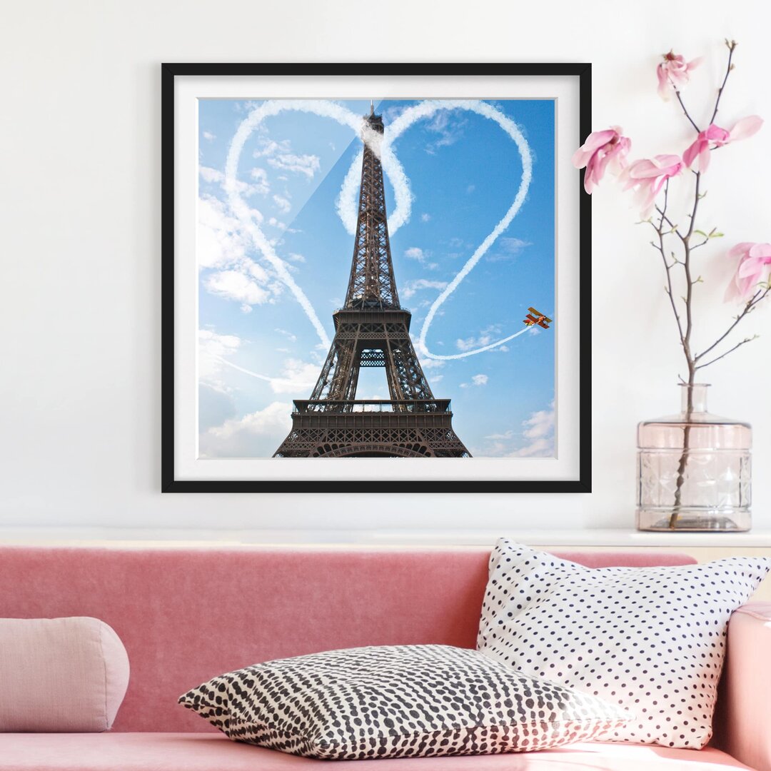 Gerahmtes Poster Paris - Stadt der Liebe